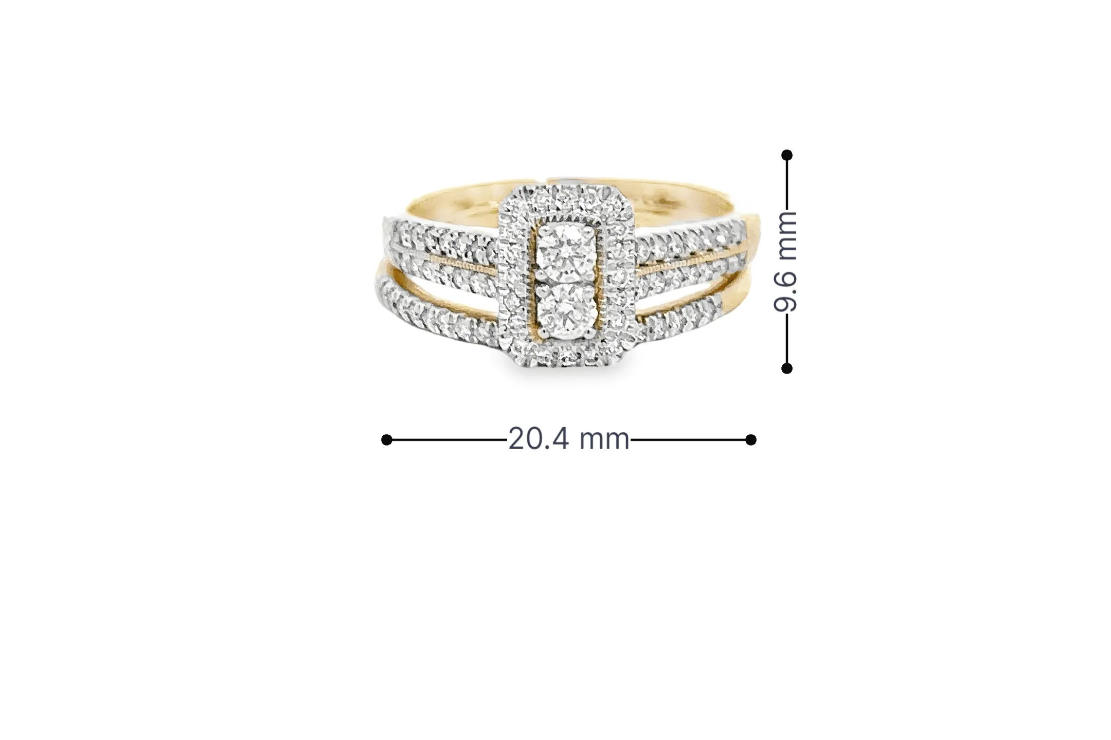 10K Gold 0.66 CTW Diamond Ladies Engagement Set