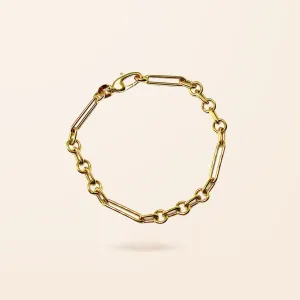 10K Gold Mixed Link Bracelet