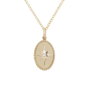 10K Gold Small Star Pendant with Diamond Detail