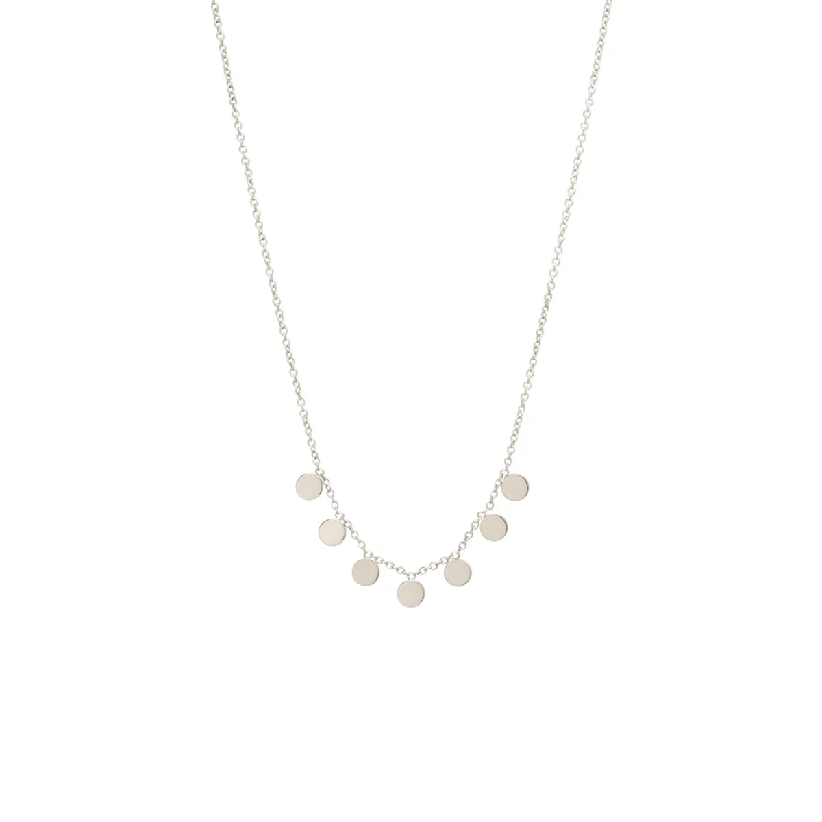 14k 7 Itty Bitty Disc Necklace