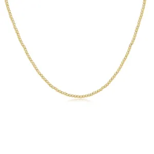 17" choker classic gold 2mm bead by enewton