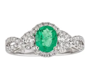 18K GOLD EMERALD RING SKU# 80081