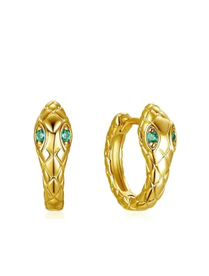 18k Gold Textured Motif Earrings