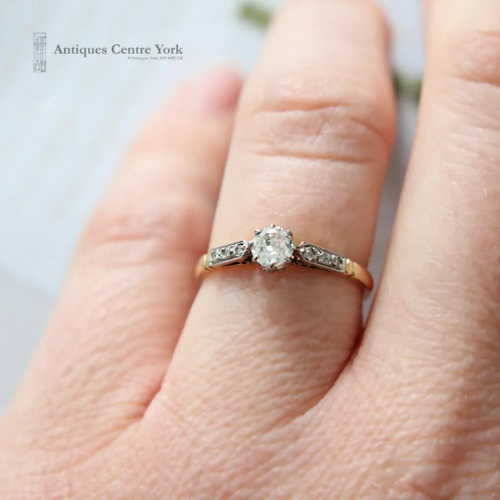 1950's 18ct & Platinum Diamond Solitaire