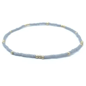 2mm Newport CLOUD GRAY   Gold Filled Waterproof Bracelet