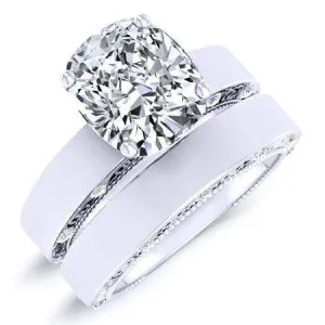 Acacia Diamond Matching Band for Cushion Center (Band Only. Engagement Ring Not Included)