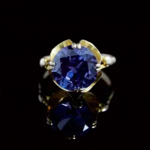 Antique 8Ct Alexandrite 14Ct Gold Ring – Superb Quality