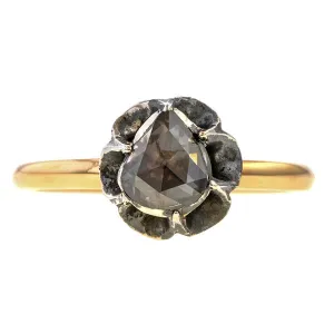 Antique Rose Cut Solitaire Ring