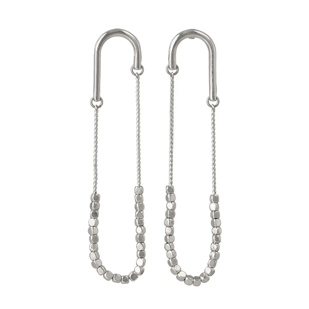 Beaded Chain Dangle Earrings