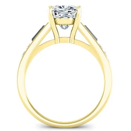 Bergamot Diamond Matching Band for Cushion Center (Band Only. Engagement Ring Not Included)