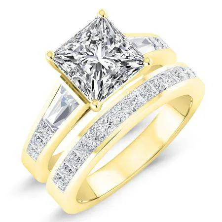 Bergamot Diamond Matching Band for Princess Center (Band Only. Engagement Ring Not Included)