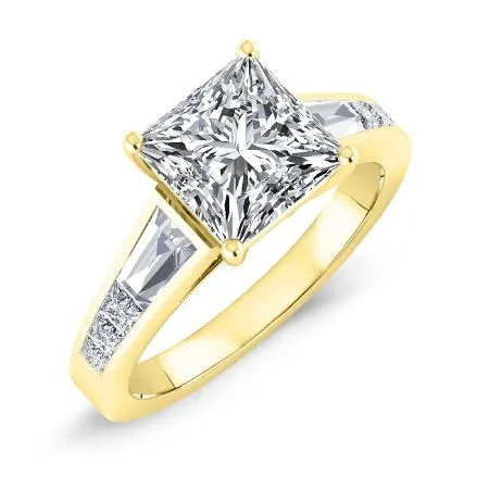 Bergamot Diamond Matching Band for Princess Center (Band Only. Engagement Ring Not Included)