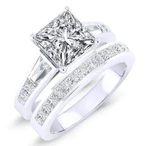 Bergamot Diamond Matching Band for Princess Center (Band Only. Engagement Ring Not Included)