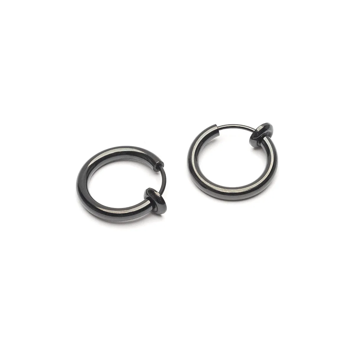 Black Small Clip-On Earrings