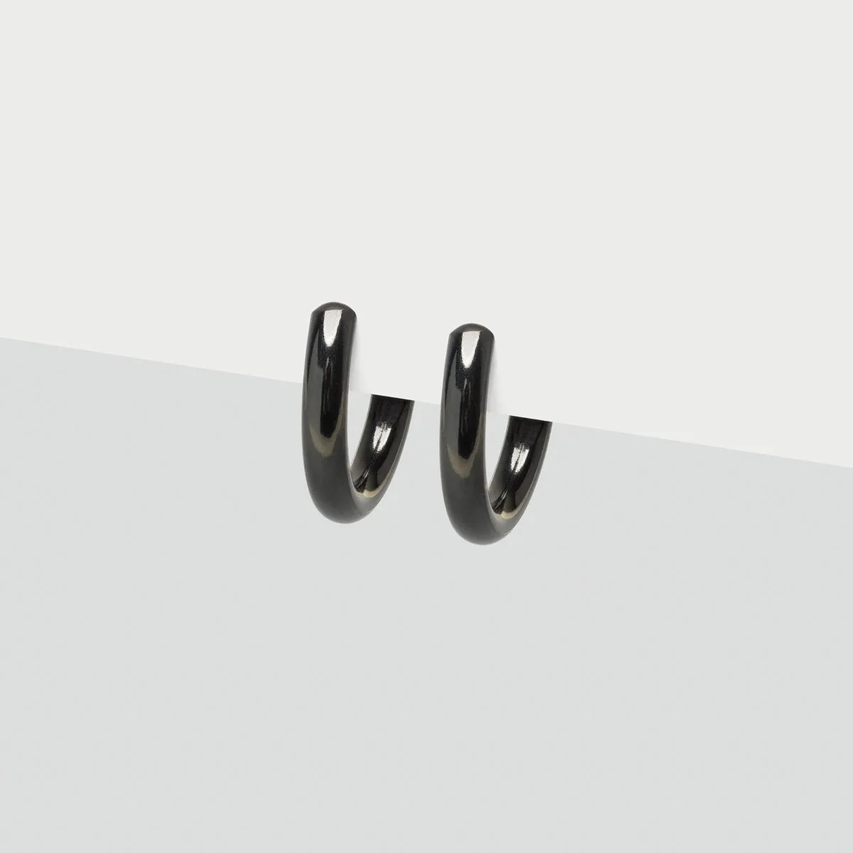 Black Small Clip-On Earrings