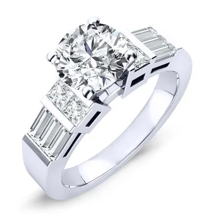 Bluebell Diamond Matching Band for Round Center (Band Only. Engagement Ring Not Included)