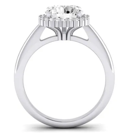 Calla Lily Diamond Band for Round Center Ring