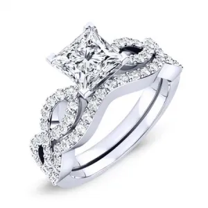 Camellia Diamond Matching Band for Princess Center (Band Only. Engagement Ring Not Included)