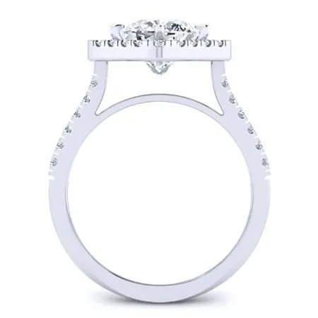 Cattleya Diamond Matching Band  For Cushion Center(Band Only. Engagement Ring Not Included)