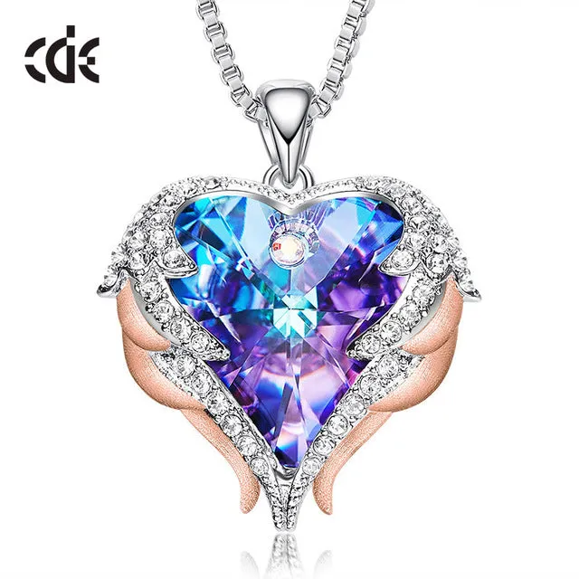 CDE Angel Wing Heart Necklaces  Christmas GIFTS