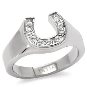 CJ7799OS Wholesale Stainless Steel Horseshoe Ring