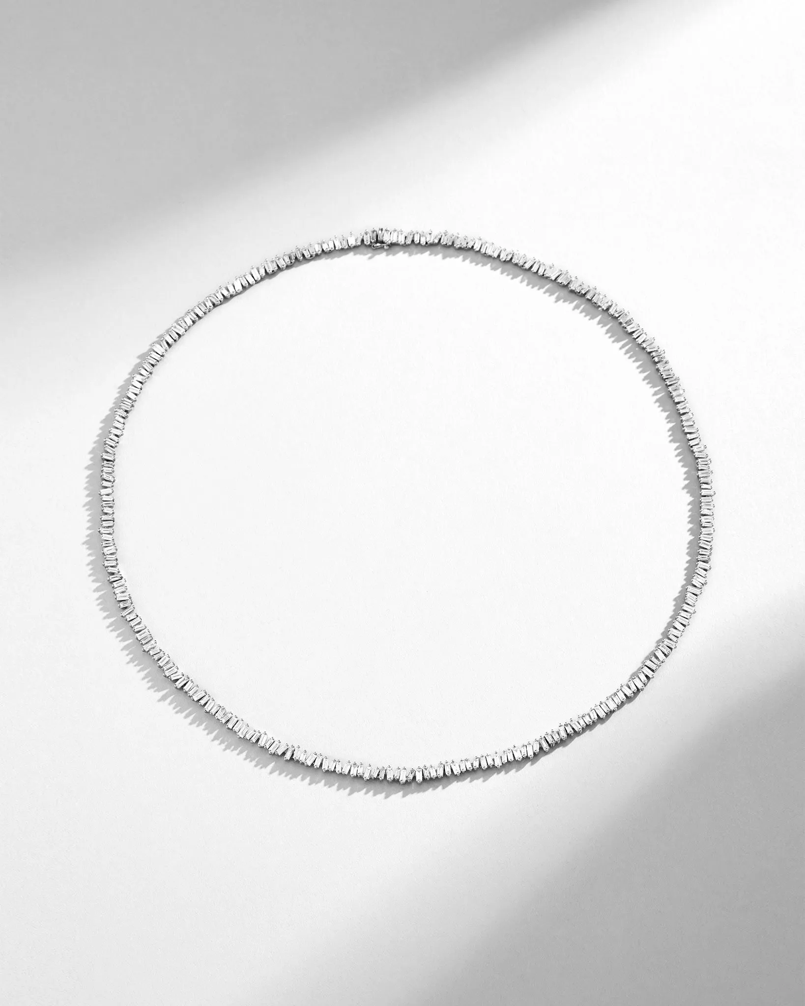 Classic Diamond 20" Inch Baguette Tennis Necklace