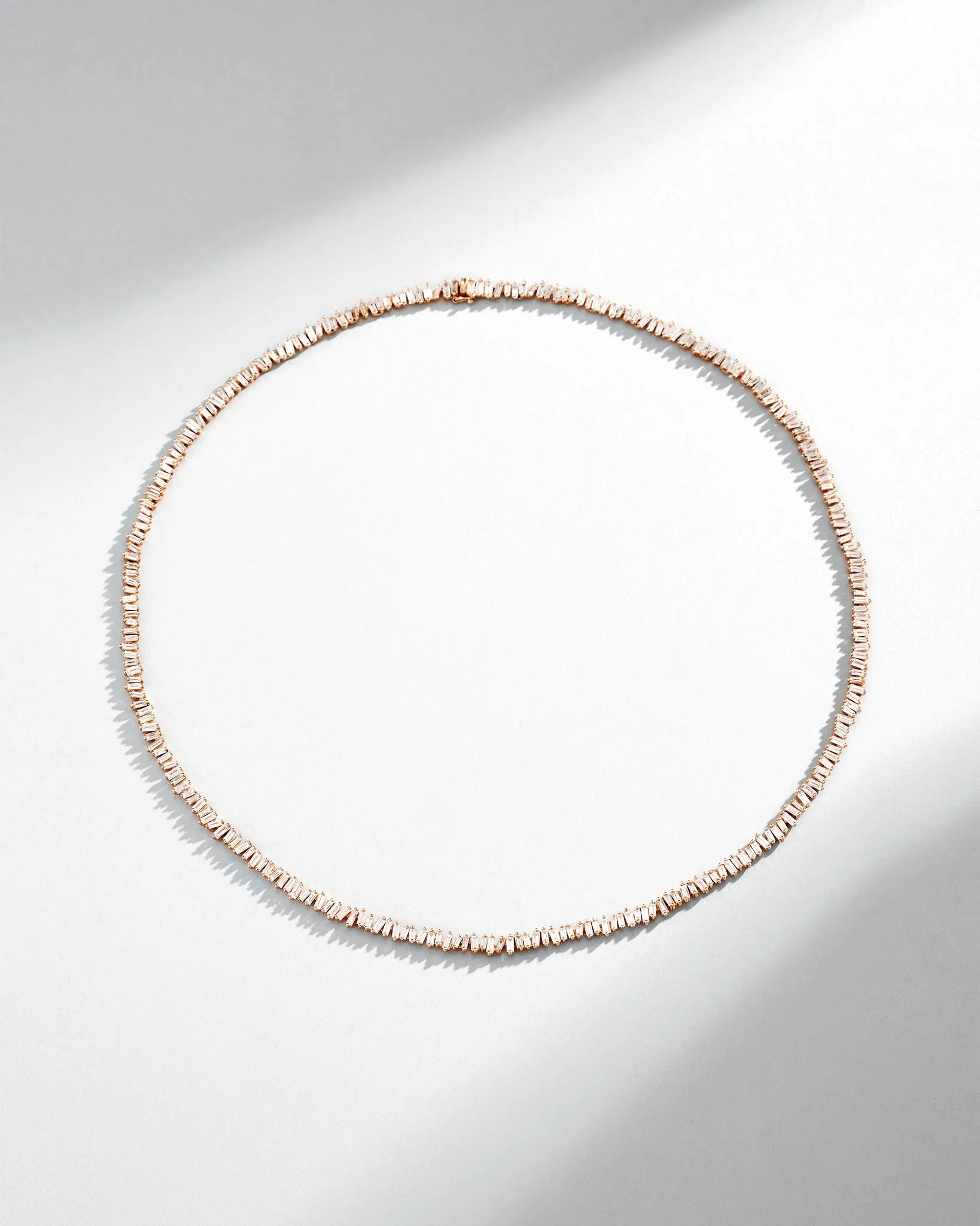 Classic Diamond 20" Inch Baguette Tennis Necklace