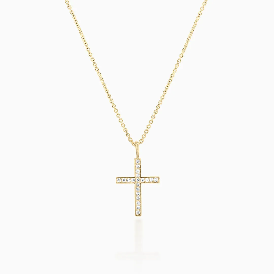 Classic Diamond Cross Necklace