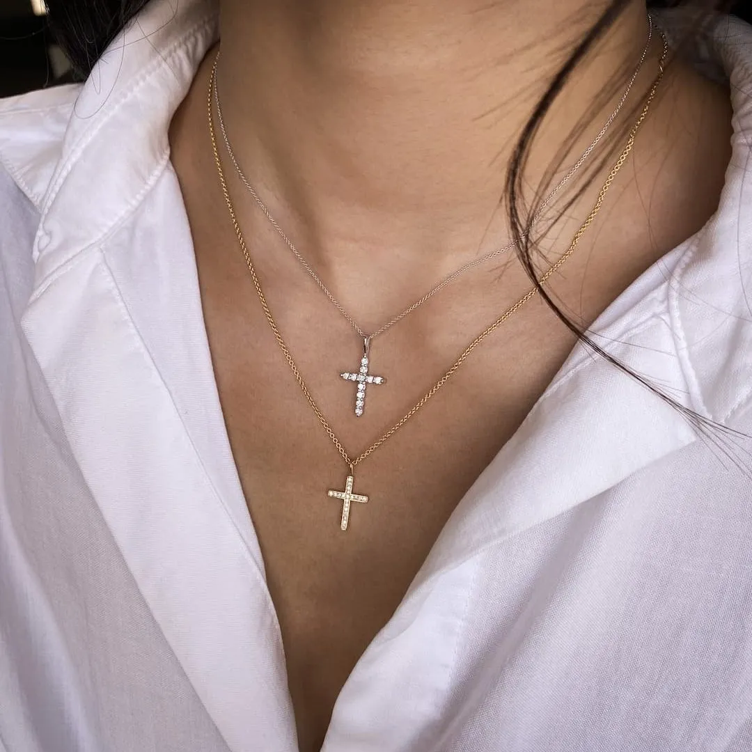 Classic Diamond Cross Necklace