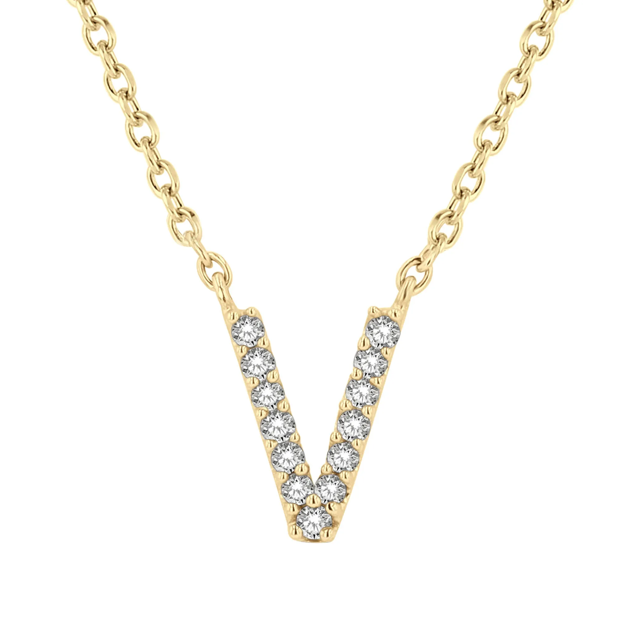 Classic Initial Diamond Necklace