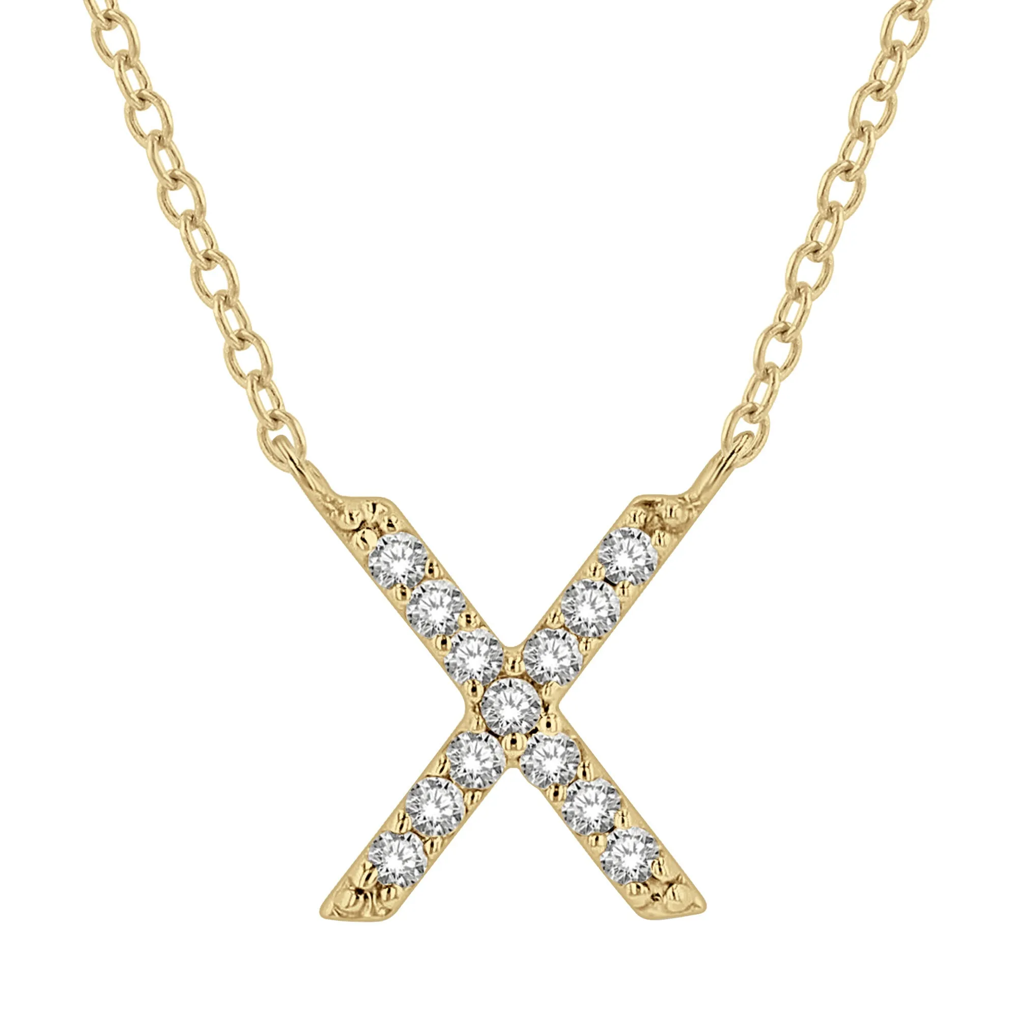 Classic Initial Diamond Necklace