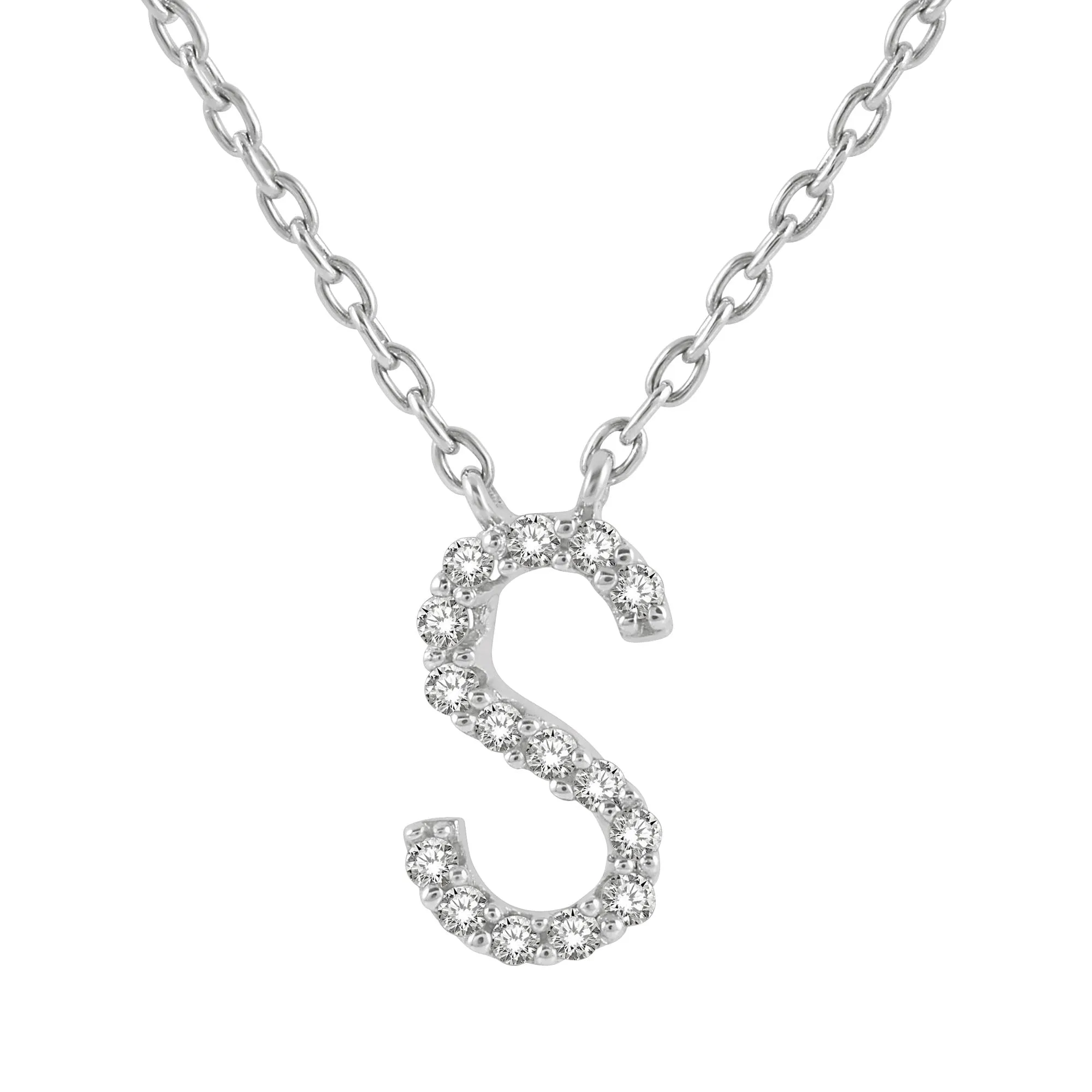 Classic Initial Diamond Necklace