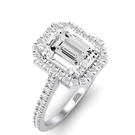 Columbine Diamond Matching Band for Emerald  (Band Only. Engagement Ring Not Included)