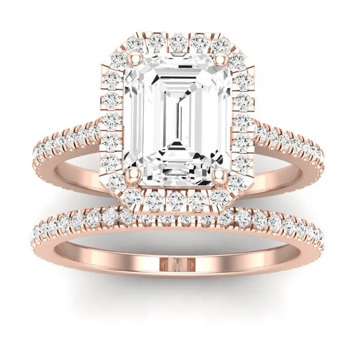 Columbine Diamond Matching Band for Emerald  (Band Only. Engagement Ring Not Included)