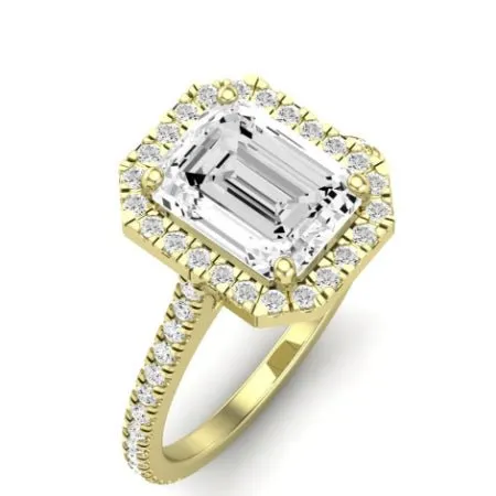 Columbine Diamond Matching Band for Emerald  (Band Only. Engagement Ring Not Included)