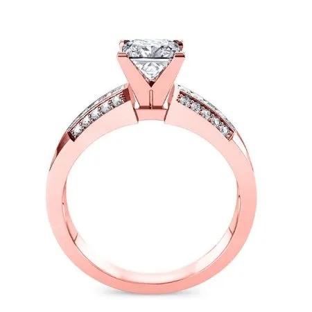 Crocus Lab Diamond Matching Band for Princess (Band Only. Engagement Ring Not Included)