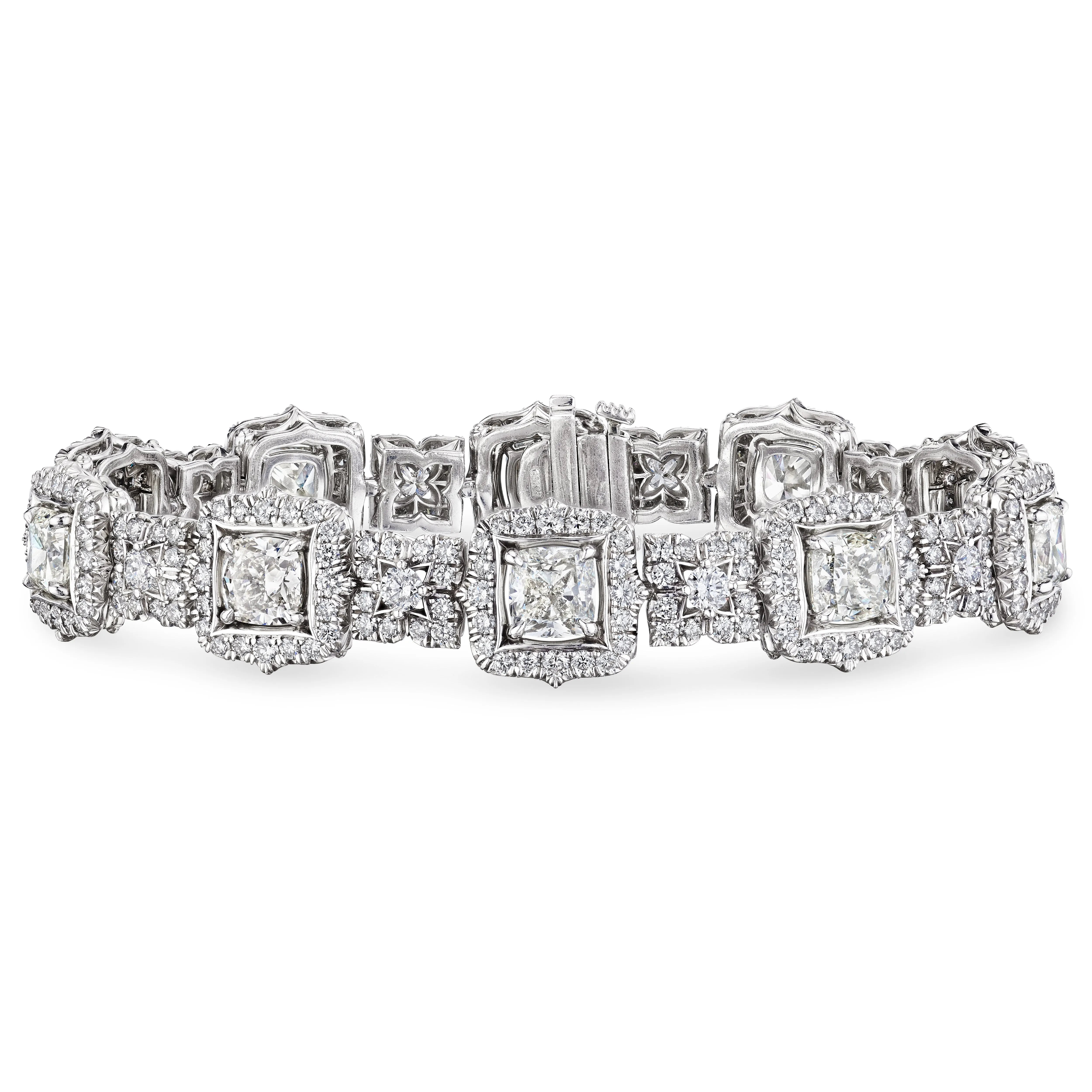 Cushion Cut Diamond Bracelet, 11 CT