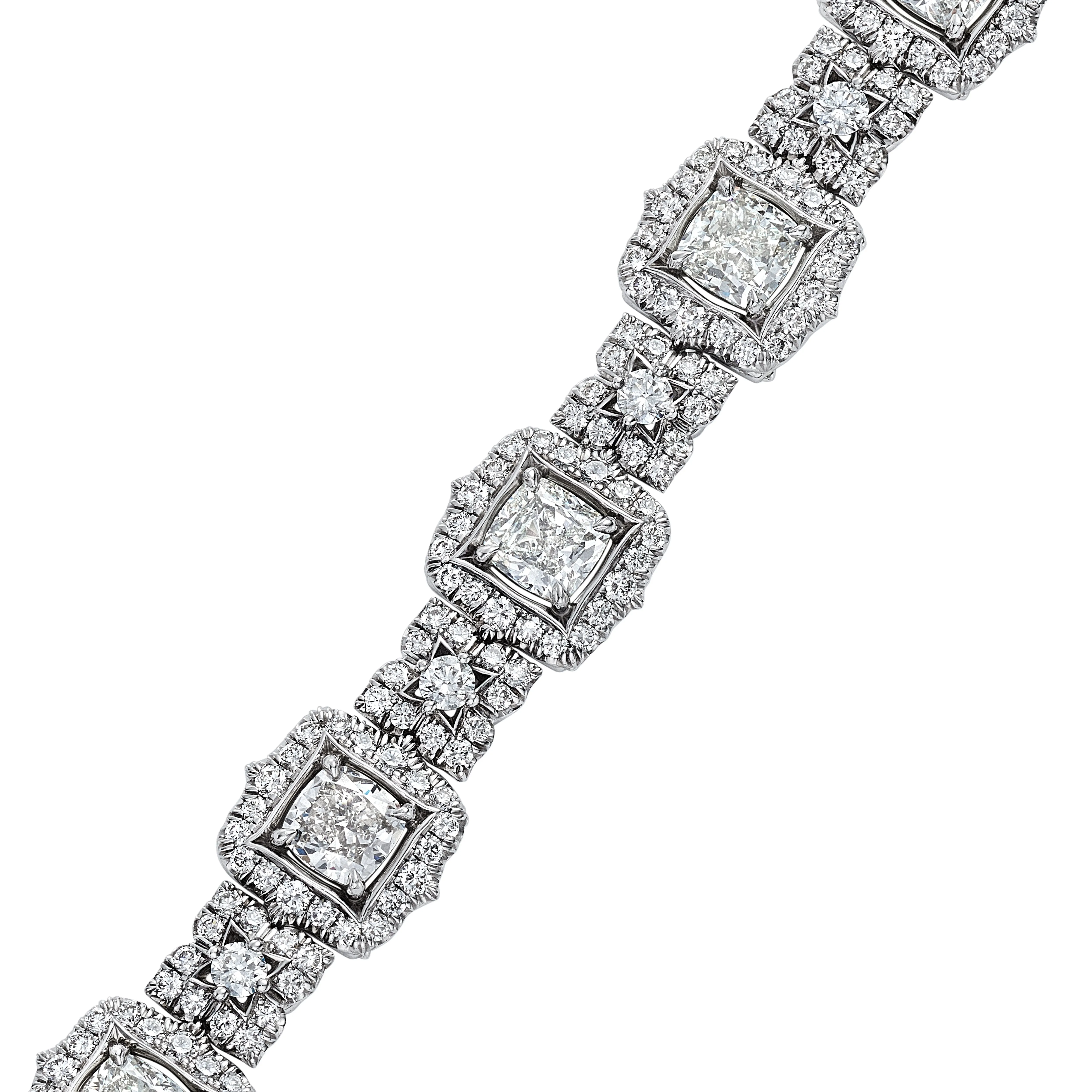 Cushion Cut Diamond Bracelet, 11 CT