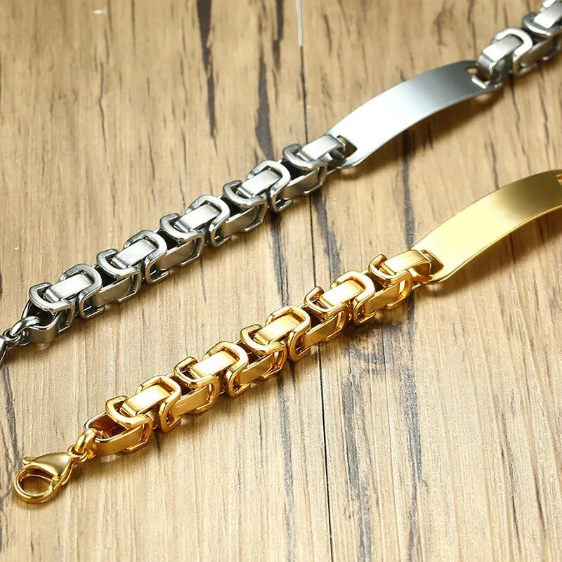 Custom Engraving Chain &amp Link Bracelets