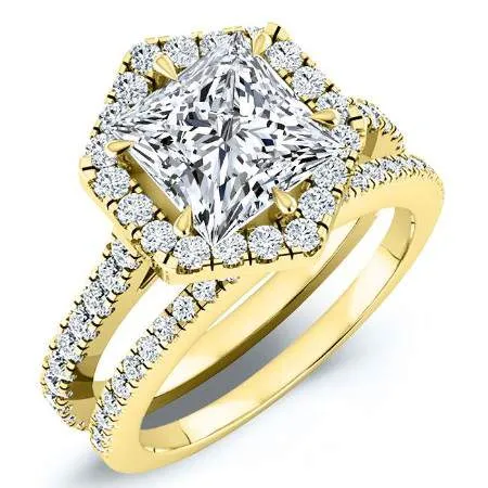 Cypress Lab Diamond Matching Band for Princess Center (Band Only. Engagement Ring Not Included)