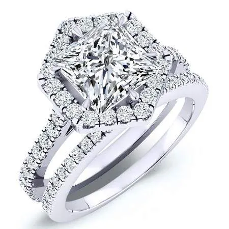 Cypress Lab Diamond Matching Band for Princess Center (Band Only. Engagement Ring Not Included)