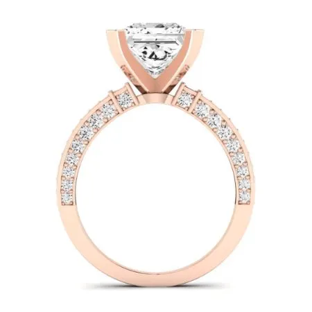 Daphne Moissanite Matching Band for Princess Center  (Band Only. Engagement Ring Not Included)