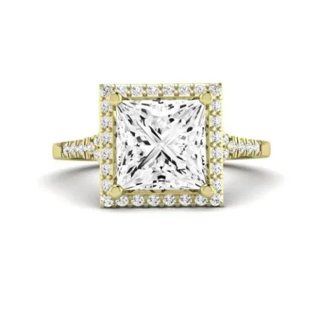 Desert Rose Diamond Matching Band for Princess Center (Band Only. Engagement Ring Not Included)