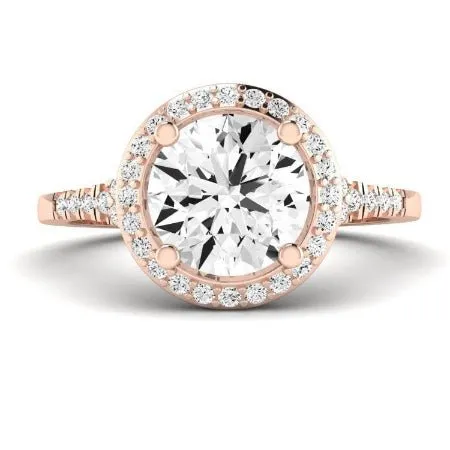 Desert Rose Diamond Matching Band for Round Center (Band Only. Engagement Ring Not Included)