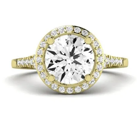 Desert Rose Diamond Matching Band for Round Center (Band Only. Engagement Ring Not Included)