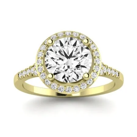 Desert Rose Diamond Matching Band for Round Center (Band Only. Engagement Ring Not Included)