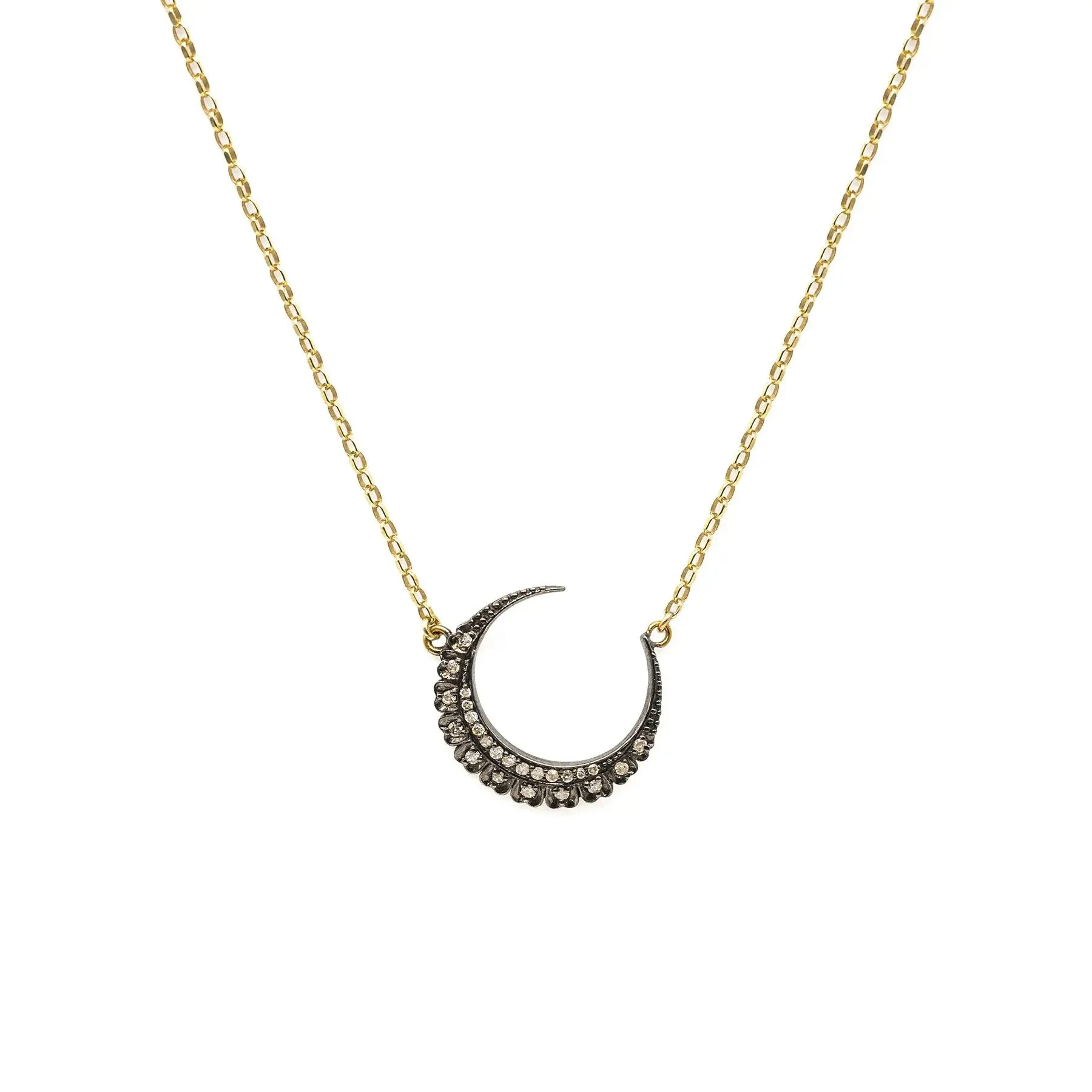 Diamond Classic Crescent Necklace