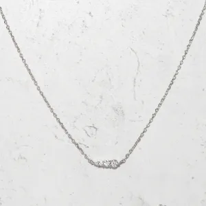 Diamond Layering Necklace - Graduated Diamonds in 14k White Gold