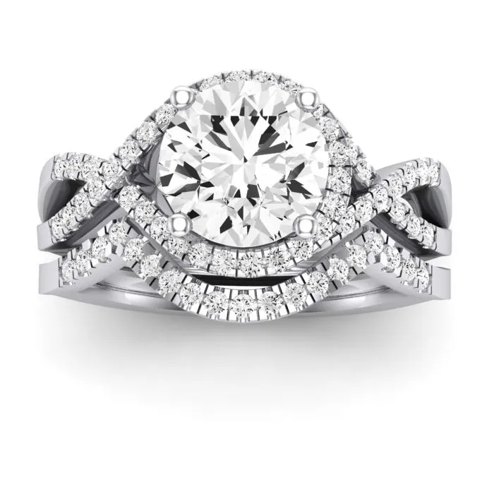 Dianella Diamond Matching Band for Round Center (Band Only. Engagement Ring Not Included)