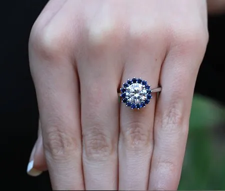 Dicentra Lab Diamond Matching Band for Round (Band Only. Engagement Ring Not Included)